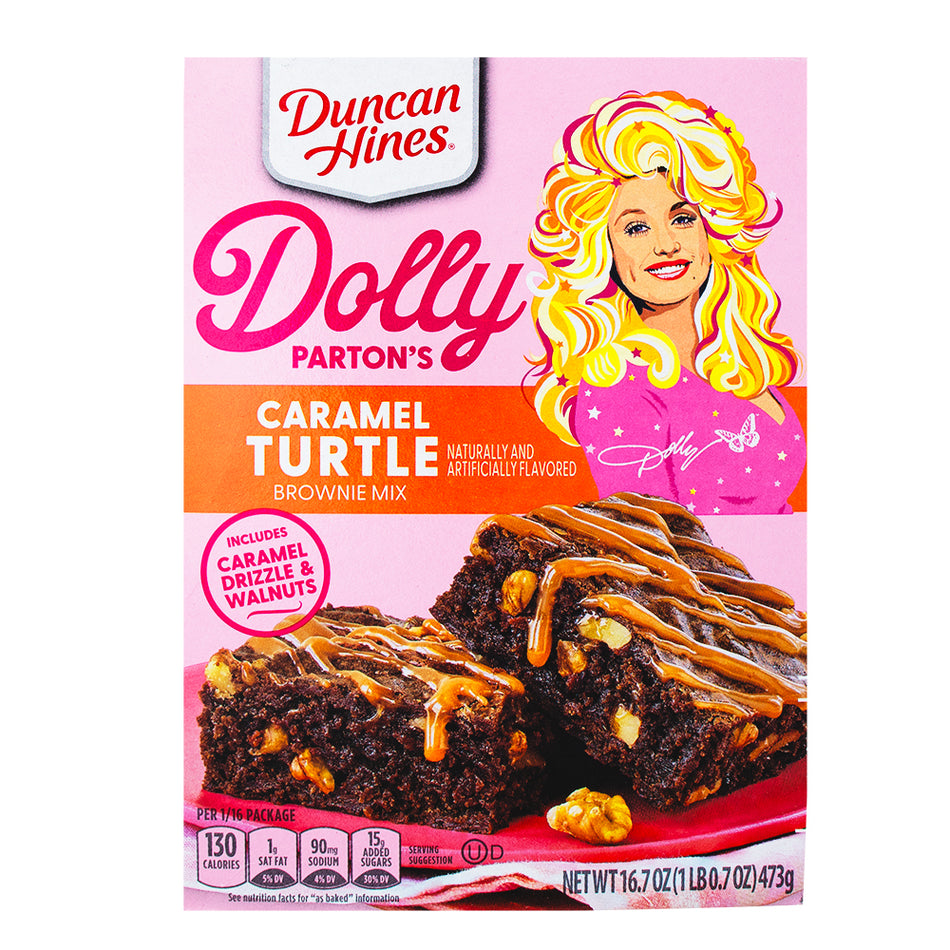 Dolly Parton Turtle Caramel Brownie Mix - 16.7oz