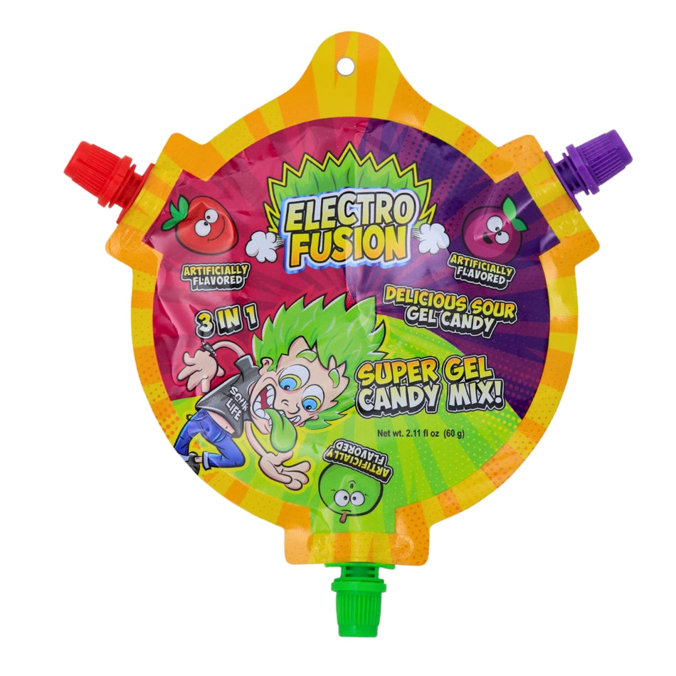 Electro Fusion Sour Gel Candy - 2.11oz - Sour Candy - Strawberry Candy