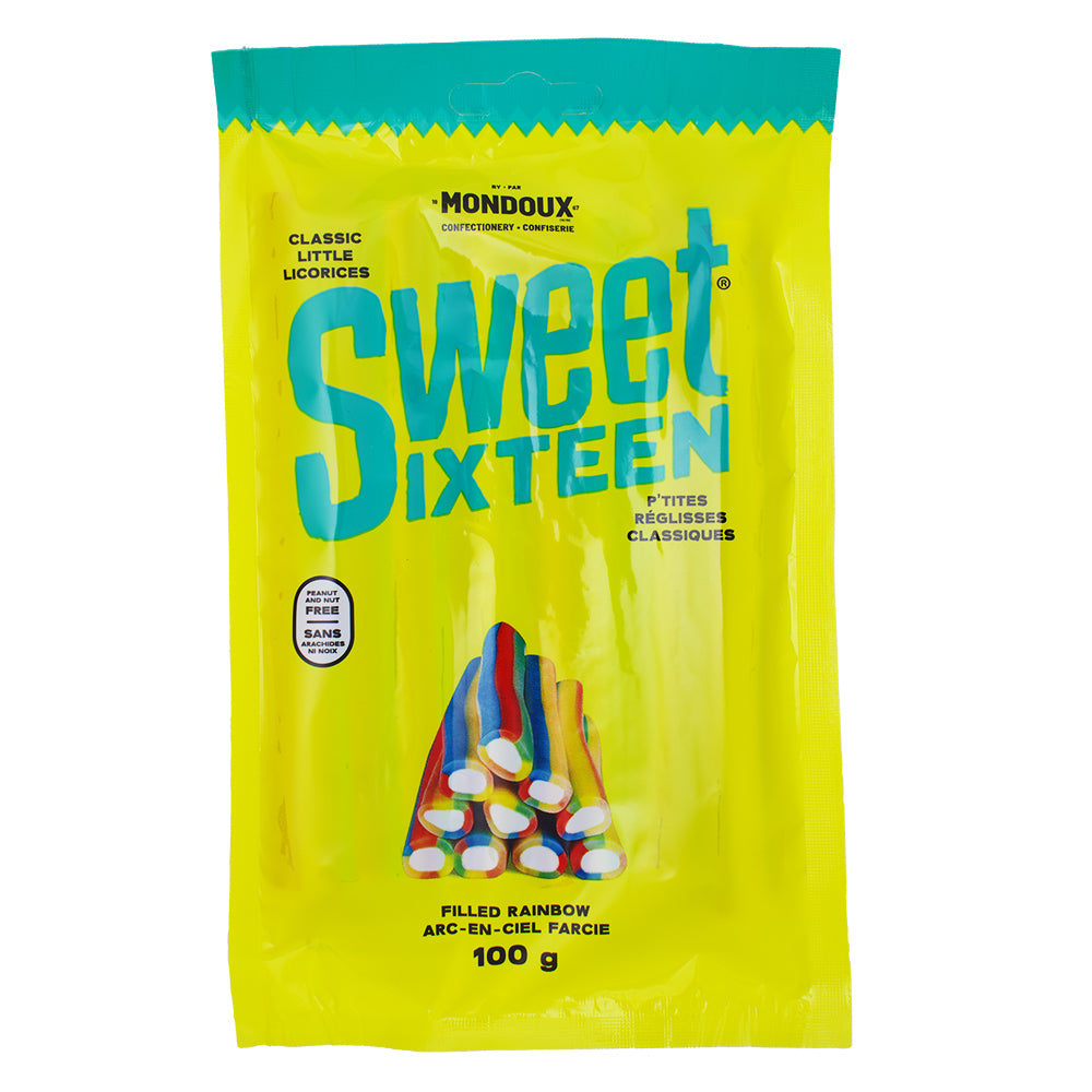 Sweet Sixteen Rainbow Filled Licorice - 100g