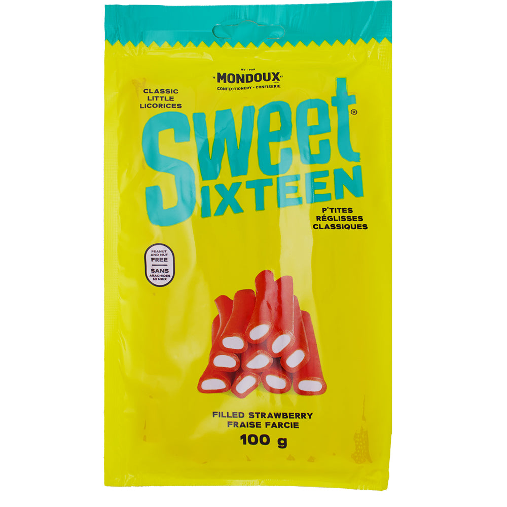 Sweet Sixteen Strawberry Filled Licorice - 100g