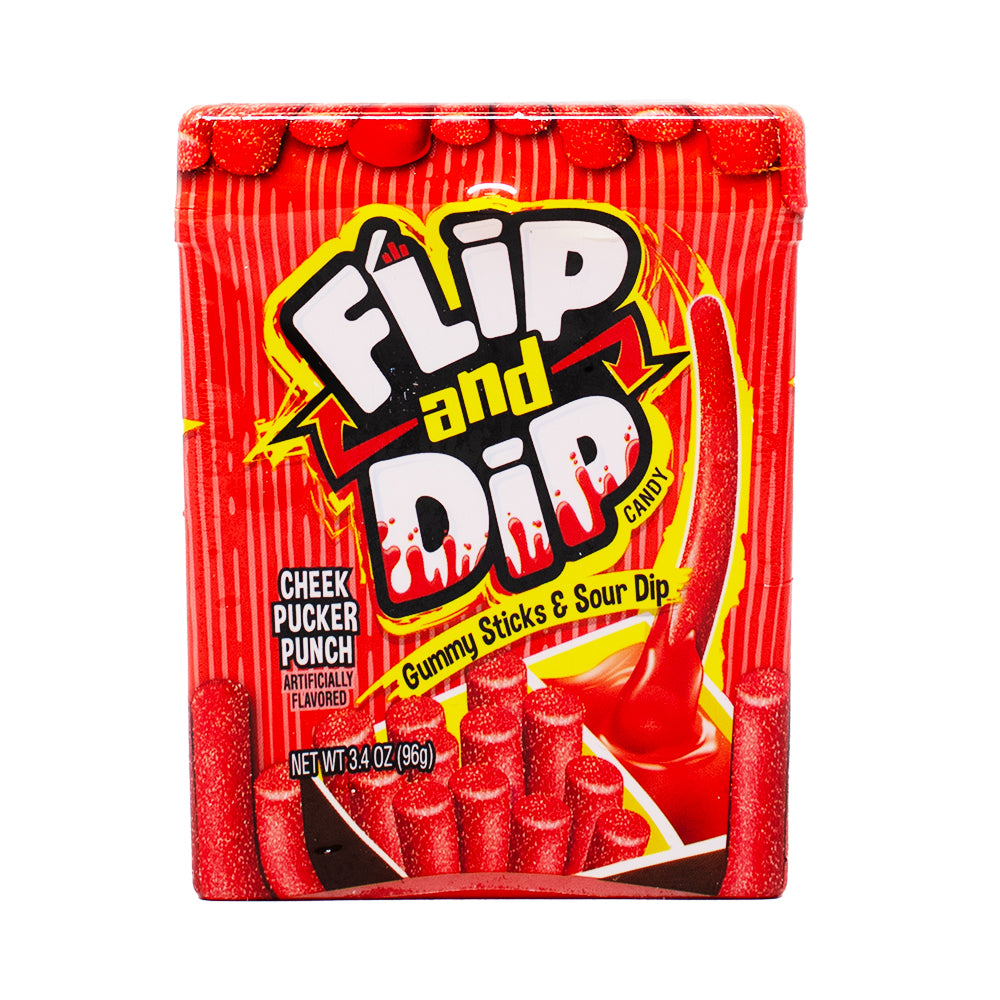 Candy Flip and Dip Gumy Sticks & Sour Dip - 3.4oz