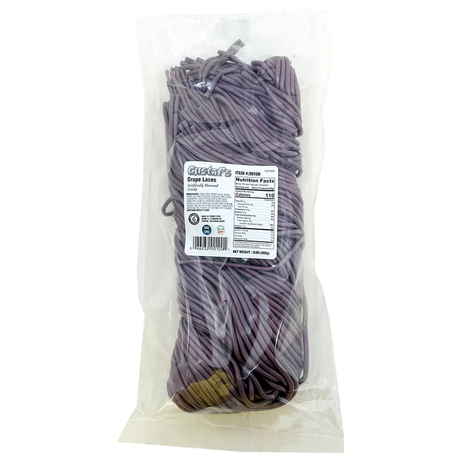 Gustaf's Grape Licorice Laces, Licorice Laces, Grape Licorice, Purple Candy