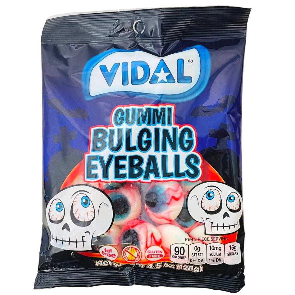 Vidal Gummy Bulging Eyeballs Gummies- 4.5oz- Halloween candy-Gummy