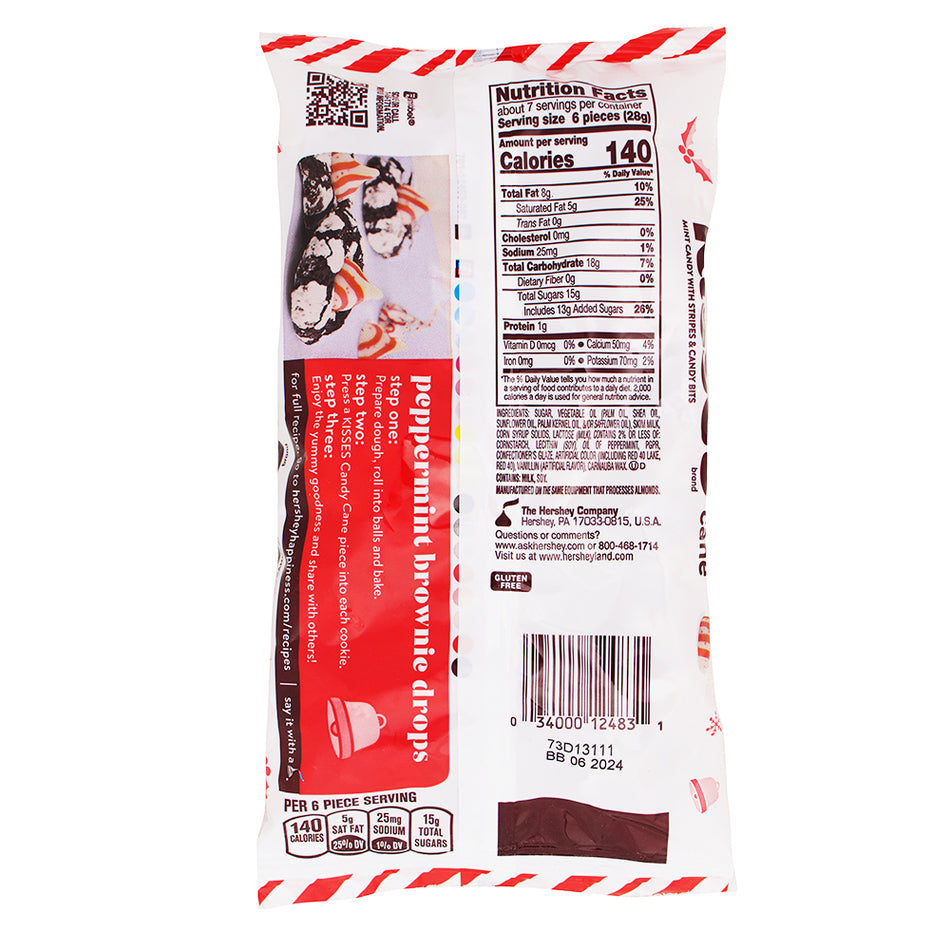 Hershey's Kisses Candy Cane - 7oz Nutrition Facts Ingredients