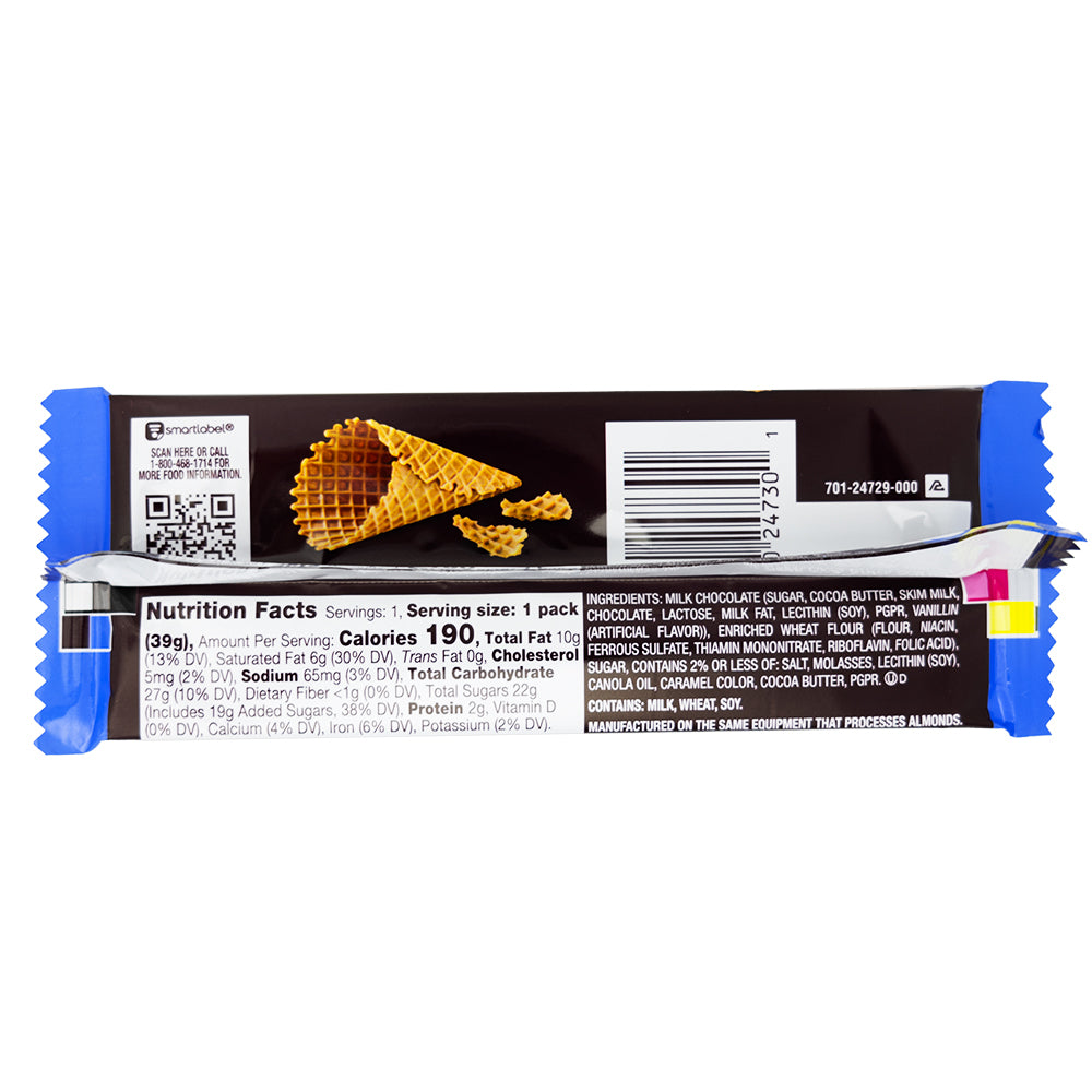 Hershey's Chocolate With Crunchy Waffle Cone Pieces - 1.4oz  Nutrition Facts Ingredients