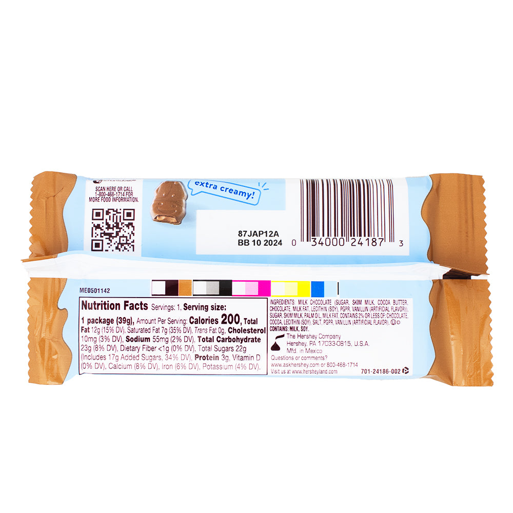 Hershey's Milklicious - 1.4oz Nutrition Facts Ingredients