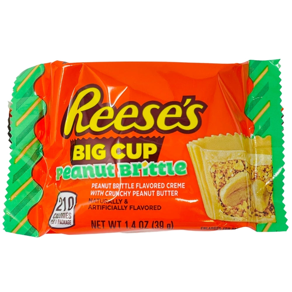 Reese's Christmas Peanut Brittle Big Cup - 1.4oz, Reeses, reeses chocolate, reese, reese chocolate, reeses peanut butter cups, reeses peanut brittle, reeses big cup, christmas reeses