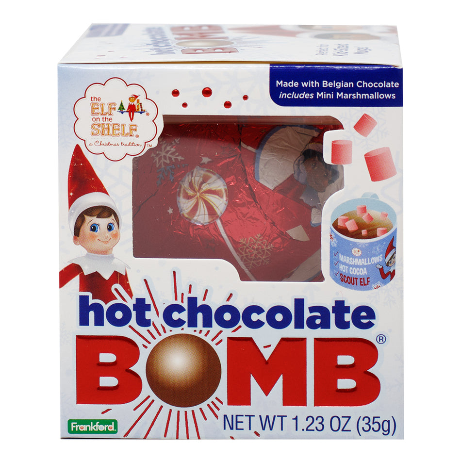 Frankford Elf on the Shelf Hot Chocolate Bomb - 1.23oz - Elf on the Shelf Hot Chocolate Bomb - Christmas Cocoa Delight - Festive Hot Chocolate Experience - Holiday Drink Treat - Unique Christmas Sweets  - Christmas Candy Fun - christmas candy - christmas treats