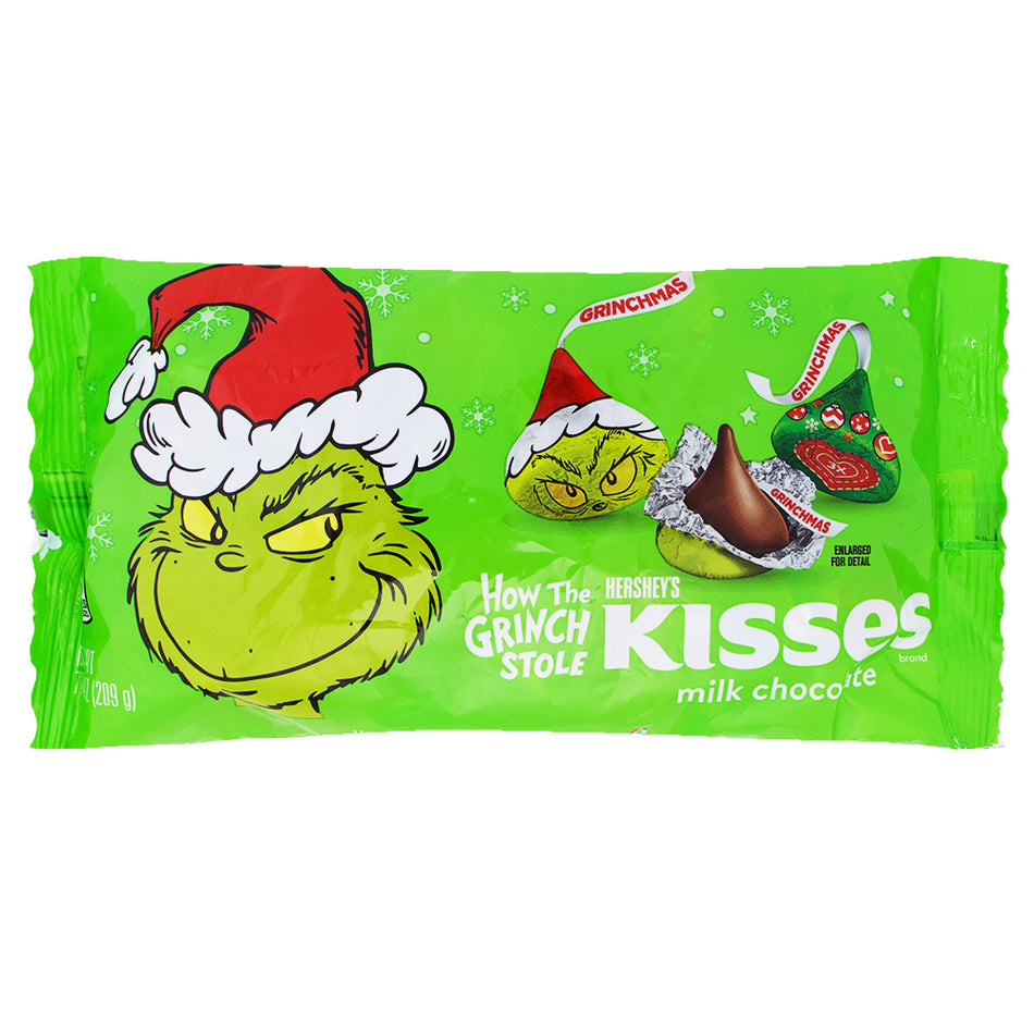 Hershey's Kisses Grinch - 7oz -Christmas Chocolate - Stocking Stuffer Ideas