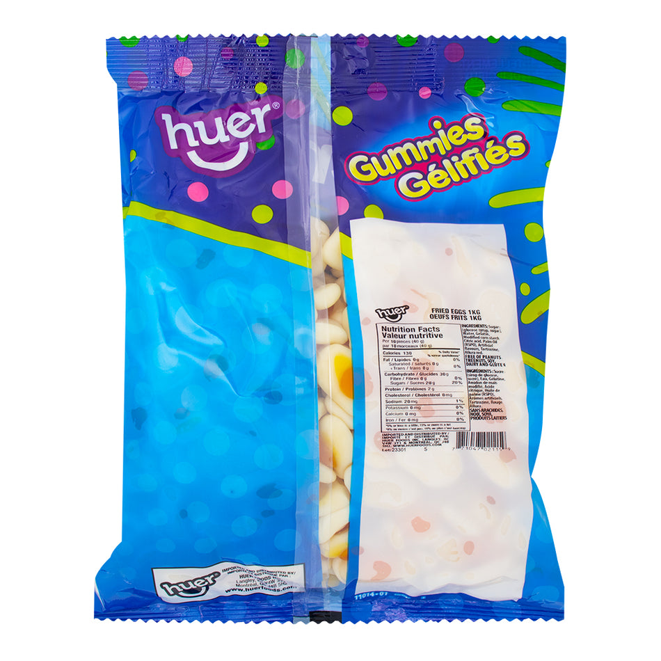 Huer Fried Eggs Gummy Candy- 1kg  Nutrition Facts Ingredients