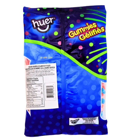 Huer Sour Bubblegum Bottles - 1kg Nutrition Facts Ingredients, Gummie Candy, Gummy Candy, Fun Gummies, Soft Gummies, Fruity Gummies, Soft Gummy, Blue Gummies, Blue Candy, Pink Gummies, Pink Candy, Bubblegum Candy, Bubblegum Gummy