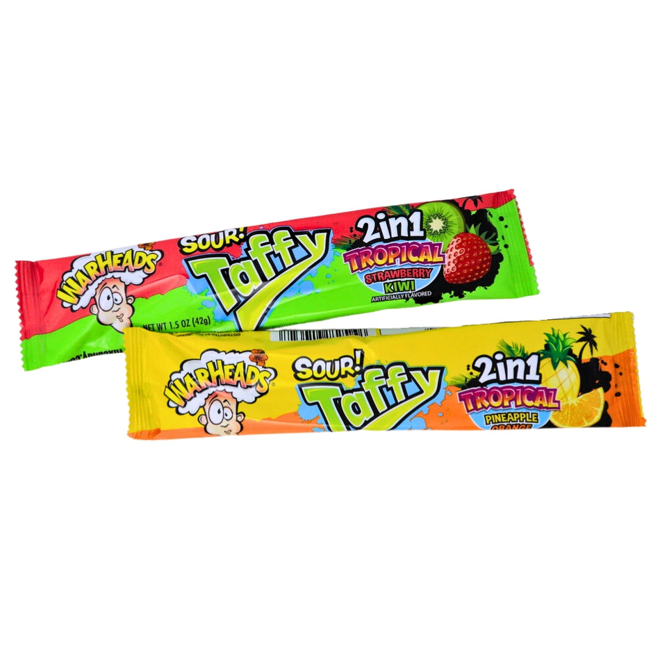 Warheads Sour Tropical Taffy 2in1 - 1.49oz