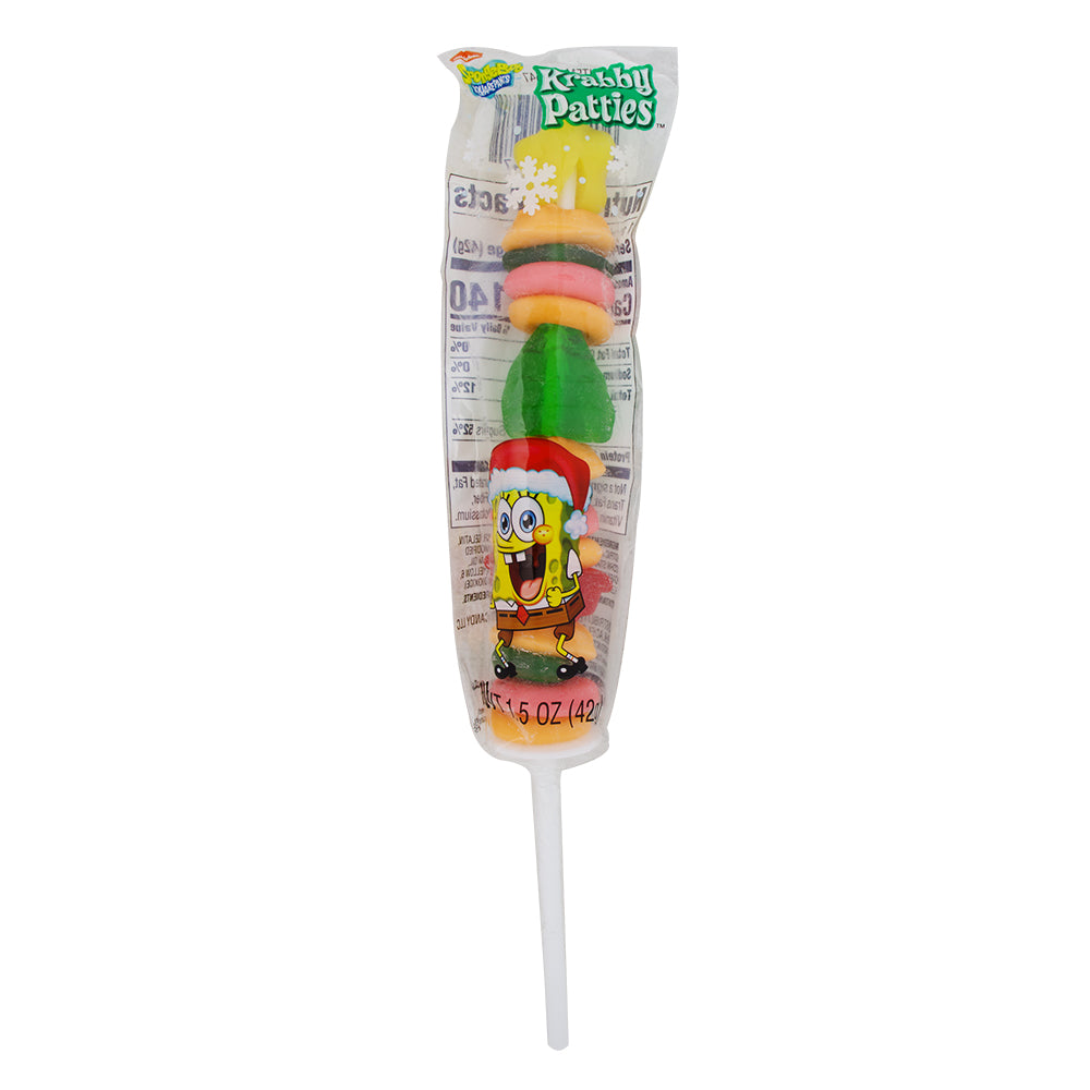 SpongeBob Christmas Gummy Krabby Patties Kabob - 1.5 oz.