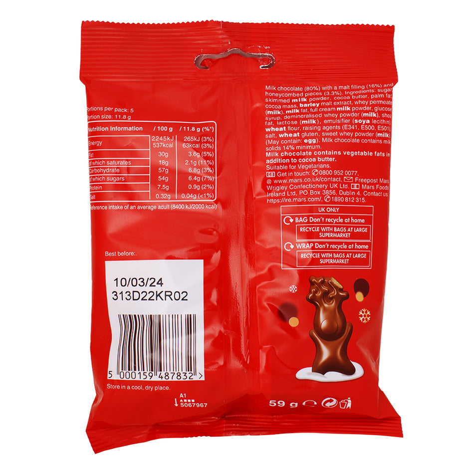 Maltesers Mini Reindeer - 59g (UK) Nutrition Facts Ingredients