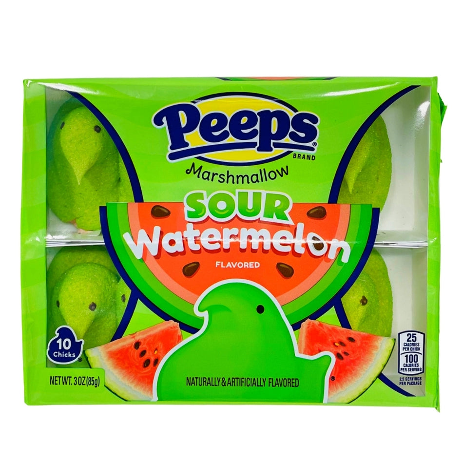 Peeps Marshmallow Chicks Sour Watermelon - 3oz