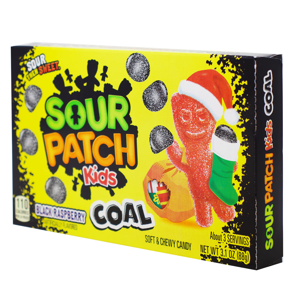 Sour Patch Kids Coal - 3.1oz -Sour Candy - Christmas Candy