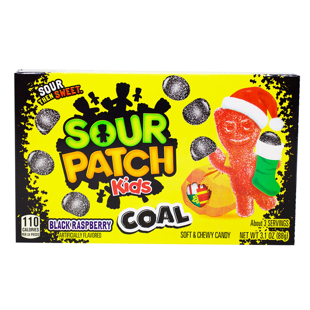 Sour Patch Kids Coal - 3.1oz -Sour Candy - Christmas Candy