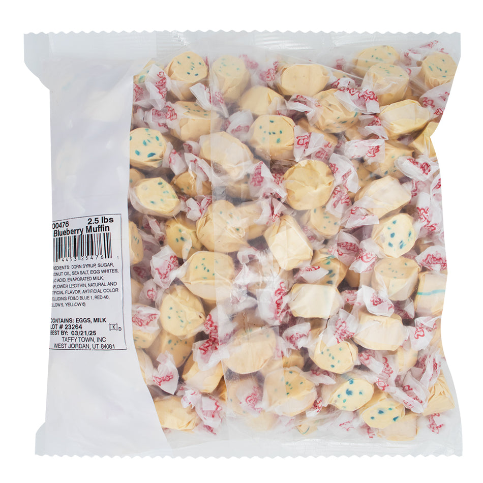 Salt Water Taffy Blueberry Muffin 2.5lb  Nutrition Facts Ingredients