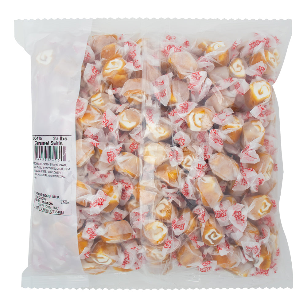 Salt Water Taffy Caramel Swirls 2.5 lbs   Nutrition Facts Ingredients