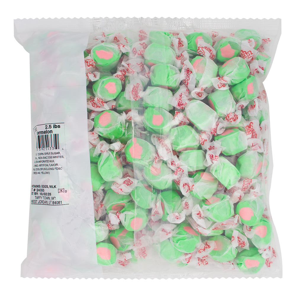 Salt Water Taffy Watermelon - 2.5lbs  Nutrition Facts Ingredients