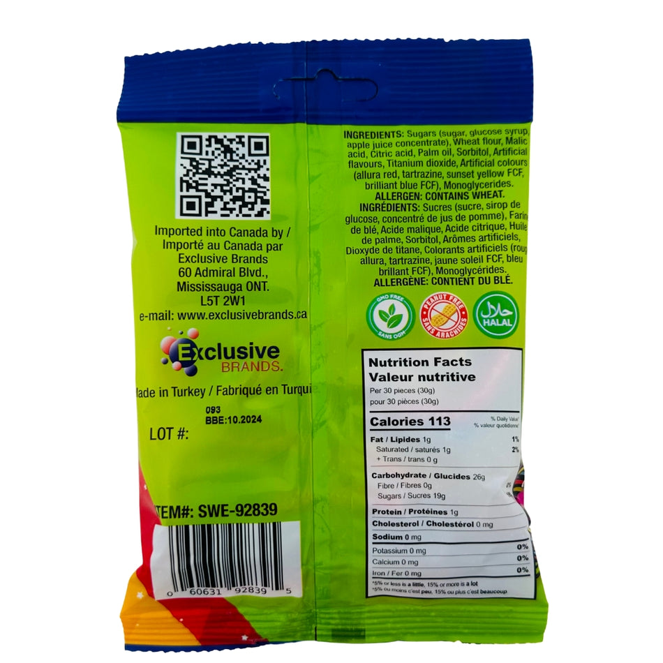 Tajubo Sour String Rainbow - 80g -Sour Candy - Rainbow Candy