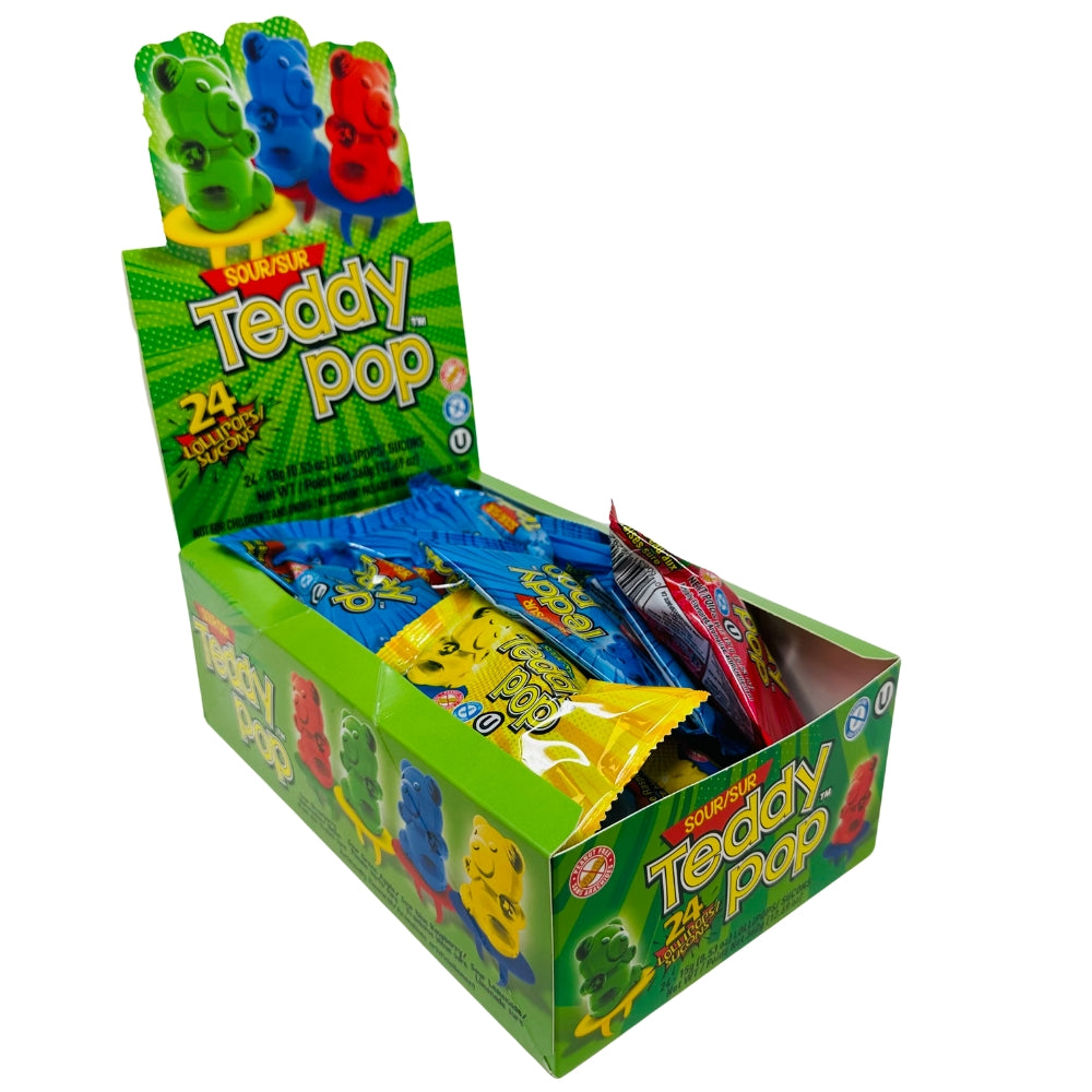 Teddy Pop Sour - 15g -Blue Raspberry - Candy Ring