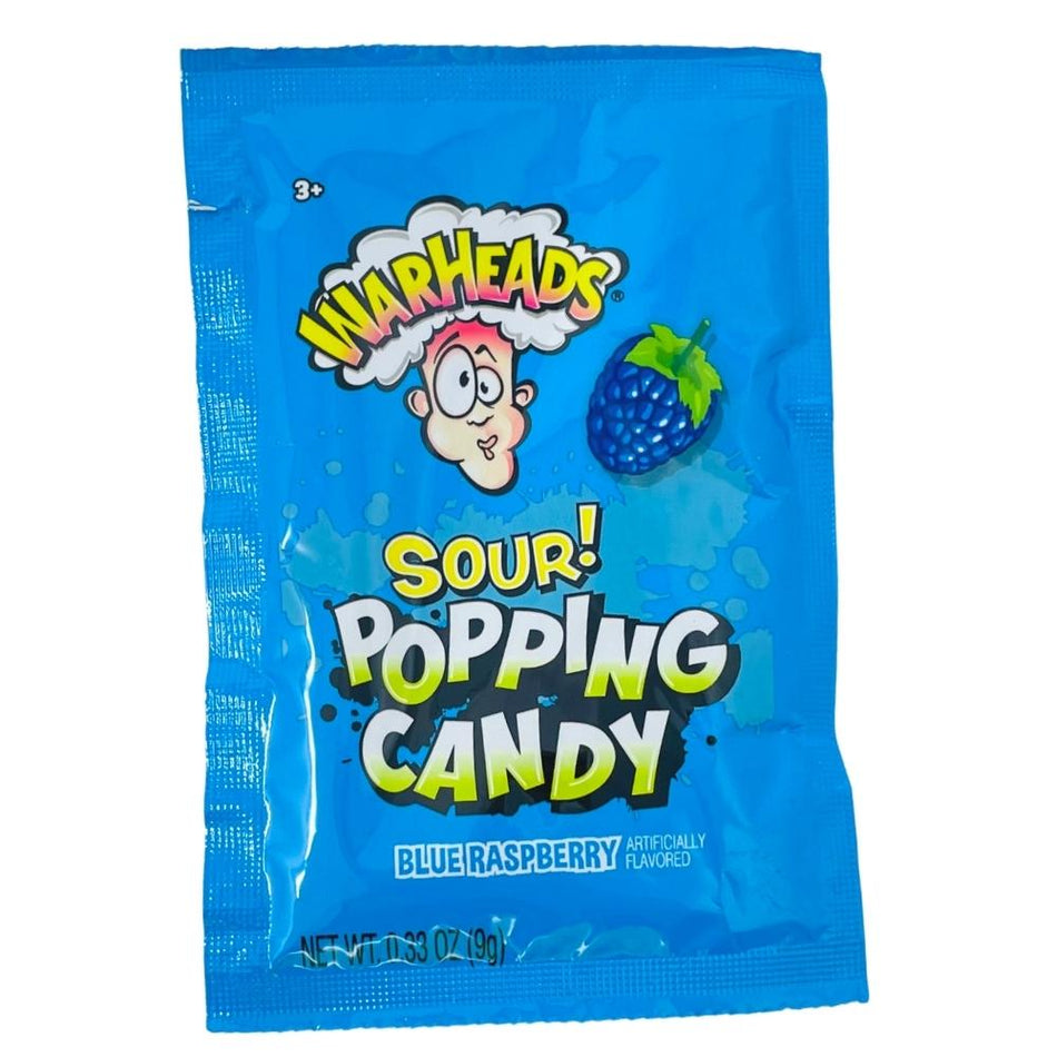 Warheads Popping Candy Sour Blue Raspberry - 0.33oz