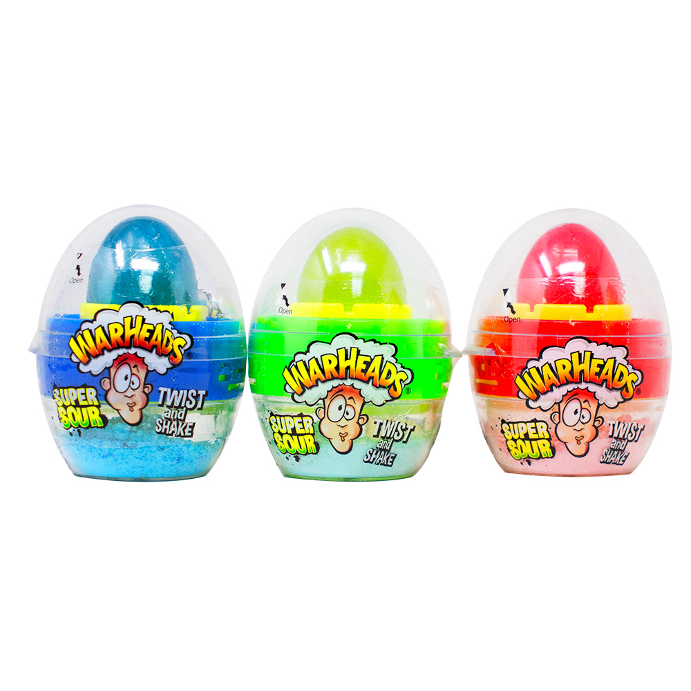 Warheads Super Sour Twist & Shake Egg (UK) - 18g - Sour Candy - British Candy