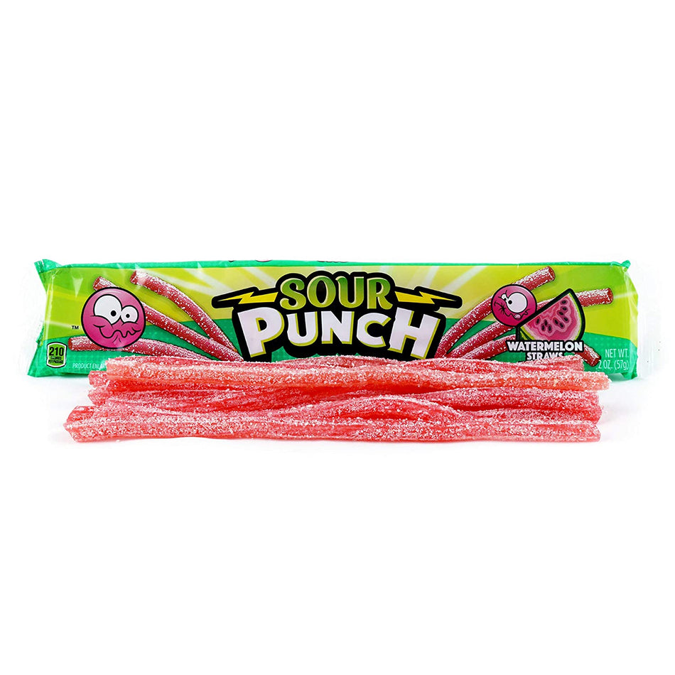 Sour Punch Watermelon-Sour Punch Straws-Watermelon Candy-Sour Candy