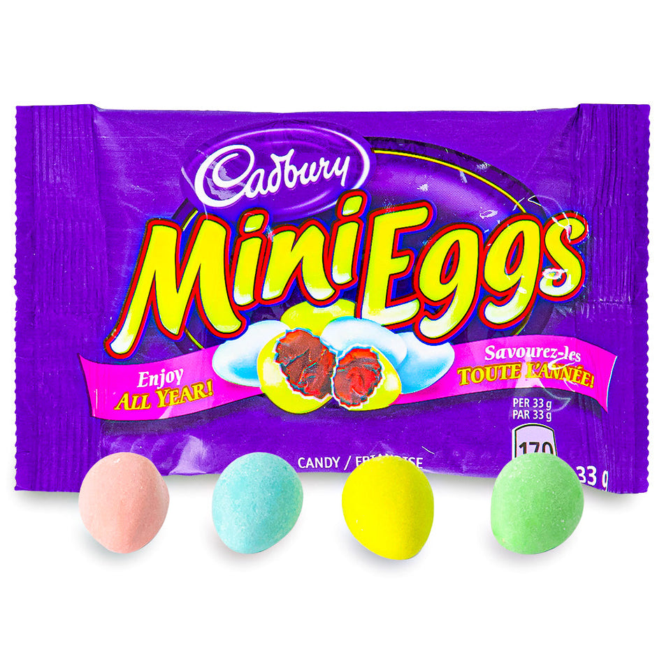 Cadbury Mini Eggs - 33g, cadbury mini eggs, mini eggs, canadian chocolate, canadian chocolates, cadbury chocolate, cadbury, cadbury chocolate mini eggs, chocolate eggs