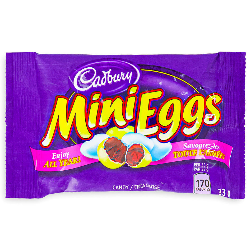 Cadbury Mini Eggs - 33g, cadbury mini eggs, mini eggs, canadian chocolate, canadian chocolates, cadbury chocolate, cadbury, cadbury chocolate mini eggs, chocolate eggs