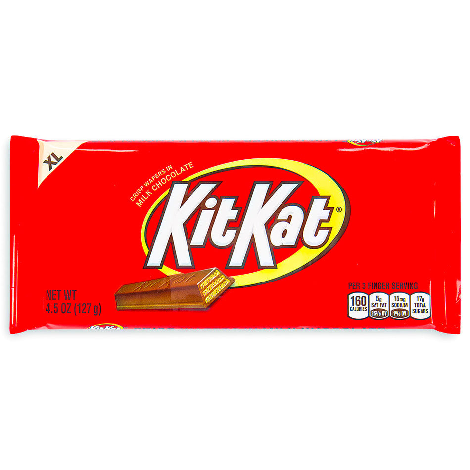 KitKat XL Bar 4.5oz Front, kit kat, kit kat chocolate, kit kat chocolate bar, kit kat big bar, big kit kat bar