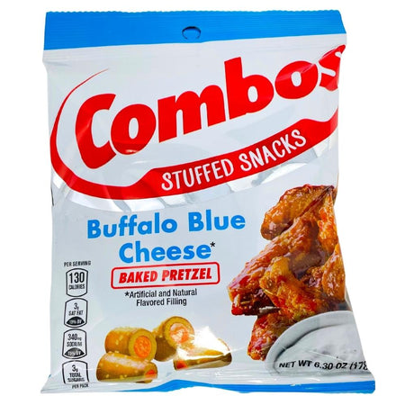 Combos Buffalo Blue Cheese Pretzel Large Front, Combos Buffalo Blue Cheese Pretzels, Flavor-Packed Adventure, Crispy Oven-Baked Pretzels, Bold Buffalo Sauce, Creamy Blue Cheese, Flavor Explosion, Irresistible Snacking, Whimsical Taste Journey