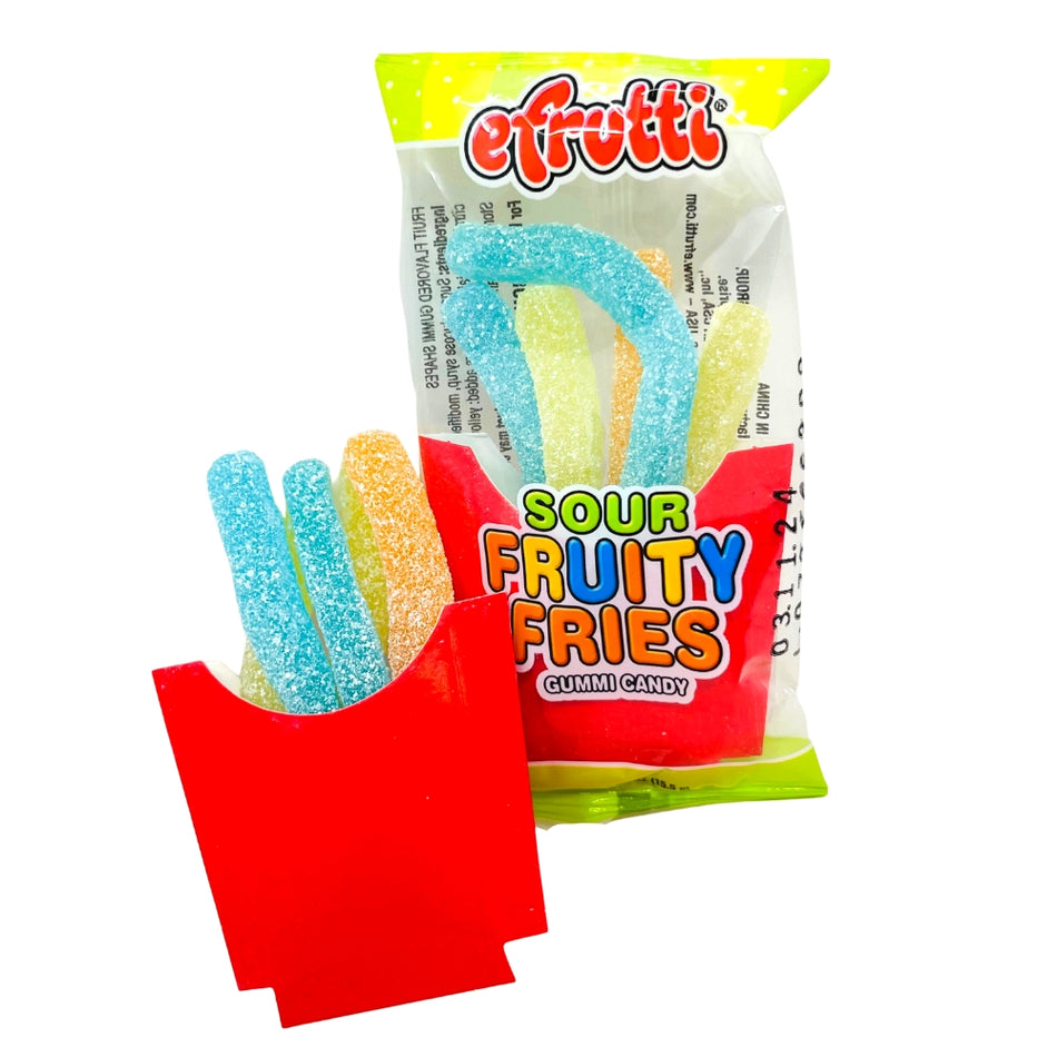 eFrutti Gummi Sour Fruity Fries Example, Gummy Candy, Gummy Snacks, Sour Gummy Candy, Sour Gummy Snacks, Sour Gummy Fruity Fries