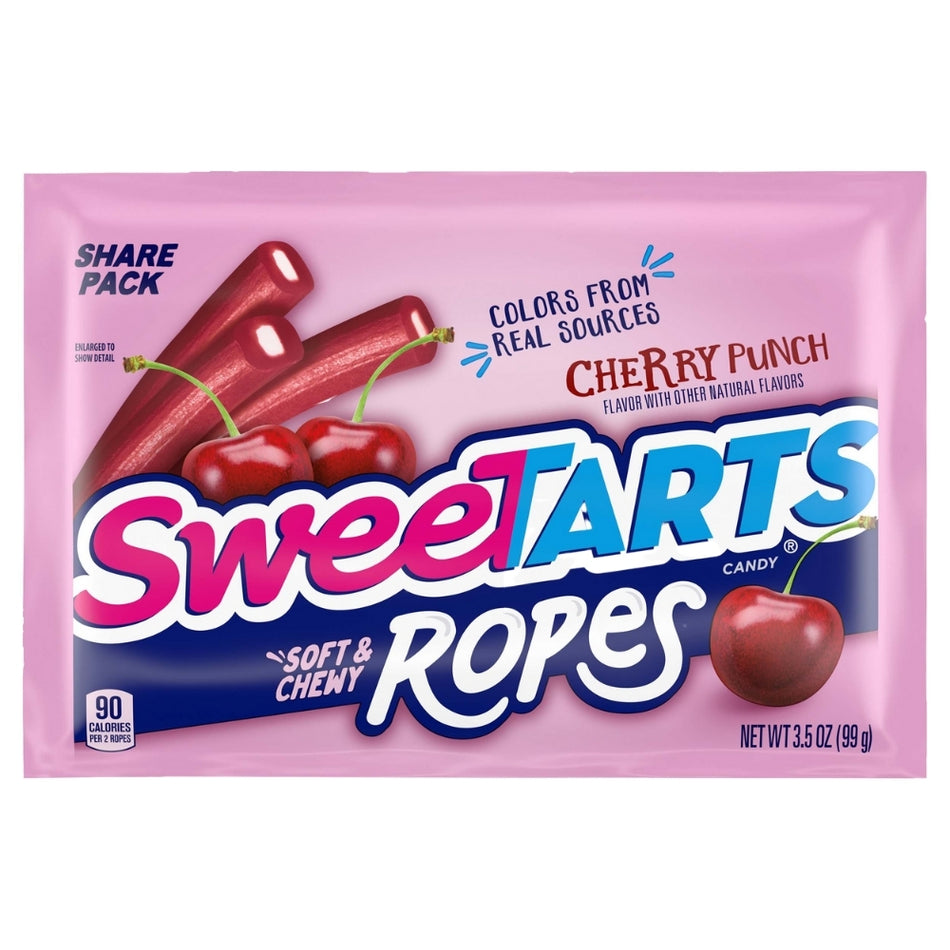 Sweetarts Ropes Cherry Punch Share Size 3.5oz, Sweetarts, sweetarts candy, classic candy, sweet and tart candy, sweetarts ropes, sweetarts ropes cherry punch