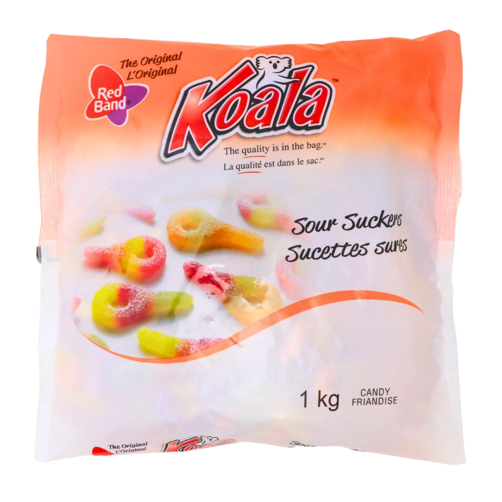 Koala Sour Suckers Candies 1 kg Front, sour keys, sour gummies, sour suckers